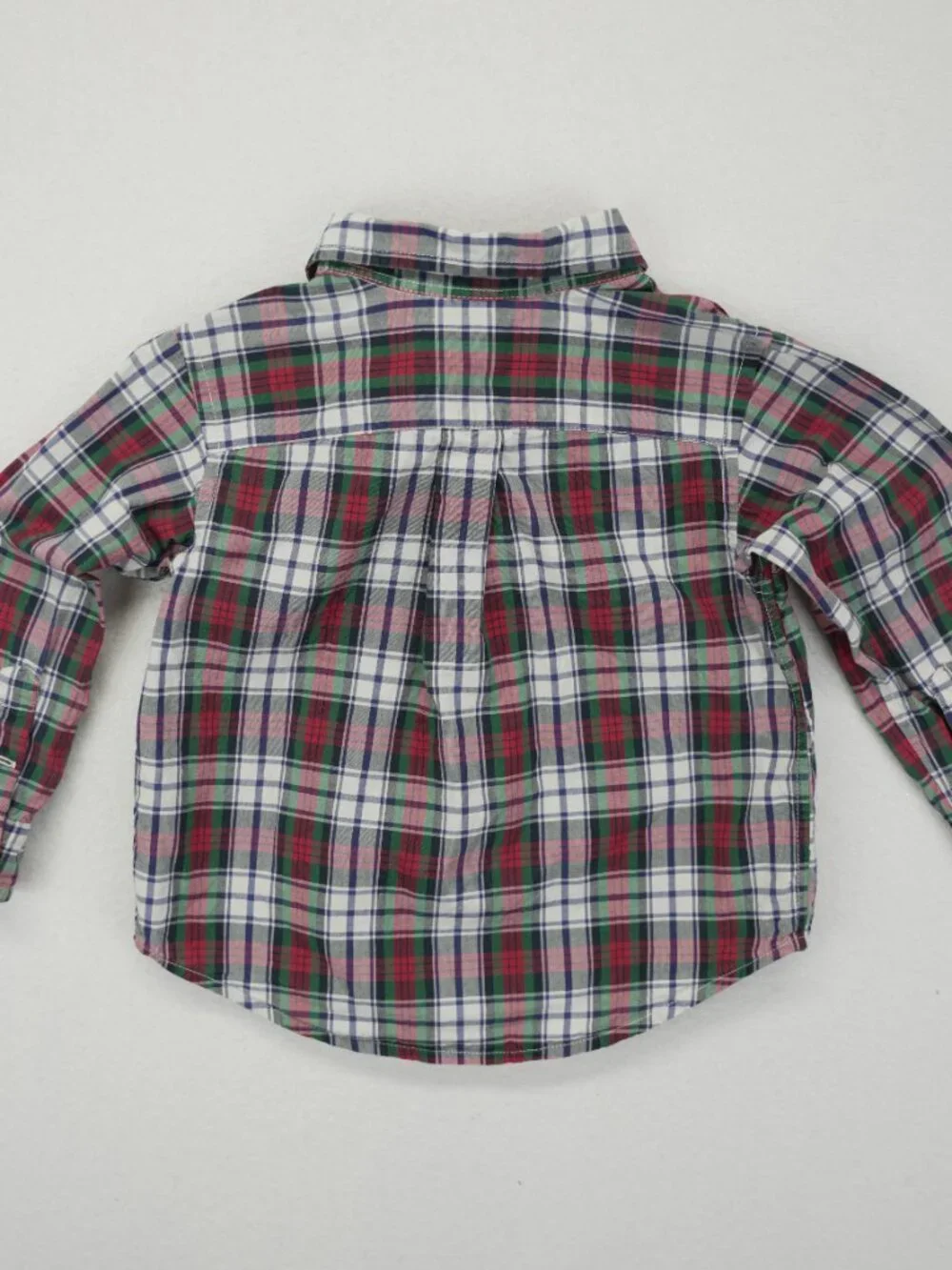 Polo Ralph Lauren Baby Button Shirt Classic Plaid Long‎ Sleeve Multi Red 18M